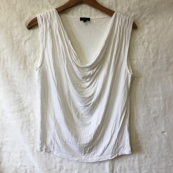 Talbots Tops - Talbots White Cowl Neck Tank Top